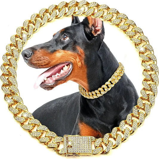 Luxury Stainless Steel Dog Chain Collar For All Sizes Of Dogs And Cats