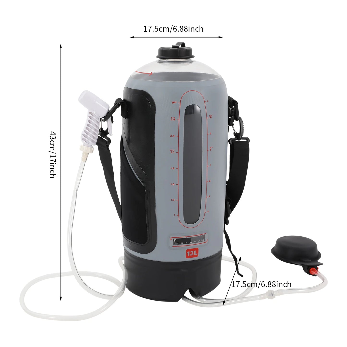 Bymaocar Portable Camp Shower With Air Pump For Outdoor Bathing