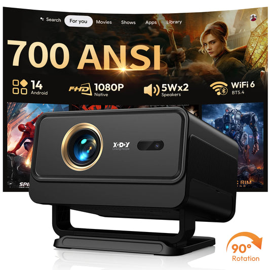 XGODY Portable Smart Projector With Native 1080P And Auto Keystone