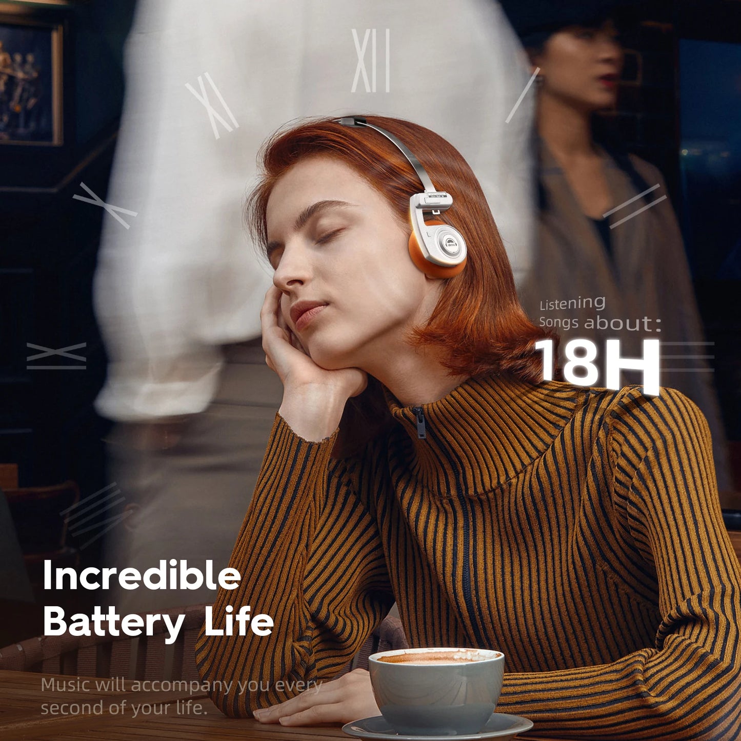 Okcsc 2 In 1 Retro Wireless Headphones Open Ear BT 5 3