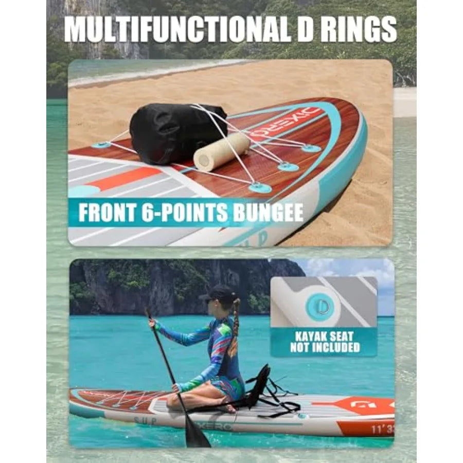 Inflatable Stand Up Paddle Board For Outdoor Enthusiasts Water Sports Ultra Stable Lightweight Durable PVC Blue