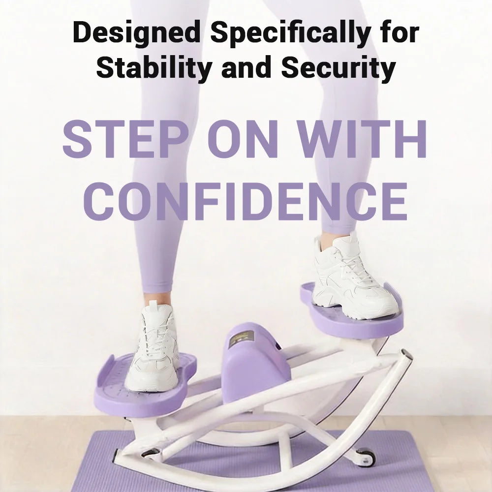 Umay Mini Stepper With Resistance Bands For Home Fitness