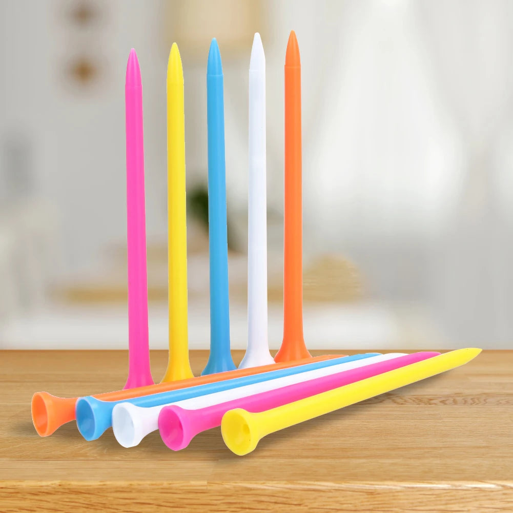 NovaSphere 100pcs Pack 100mm Mixed Color Plastic Golf Tees Training Aid Portable For Beginners And Pros