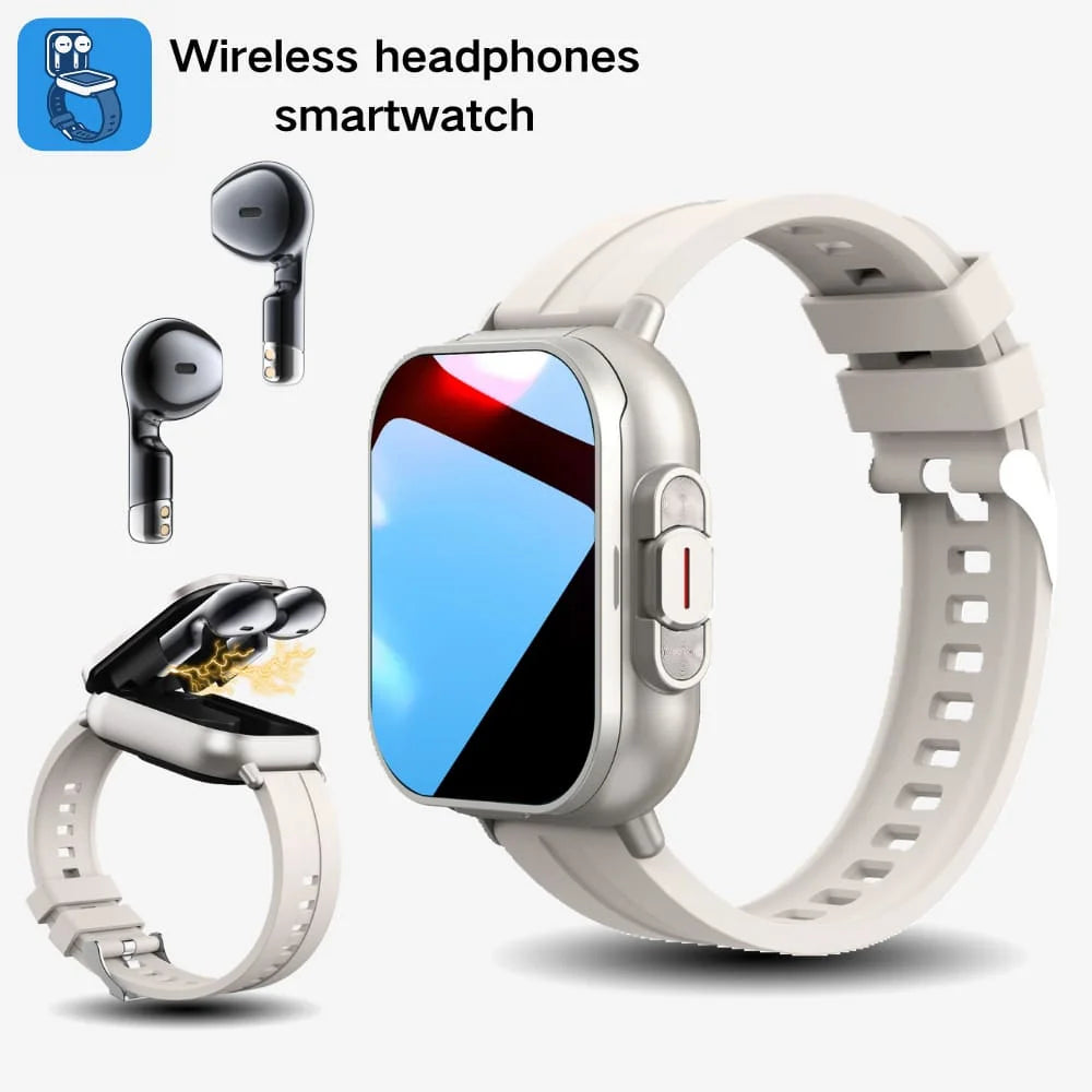 Smart Watch With Earbuds, 2-In-1 Earphones Smart Watch, Wireless Call, Music Play, NFC Unlock, Multiple Sports Mode Data Analysis, Sleep Monitoring, Smartwatch For Android And IOS