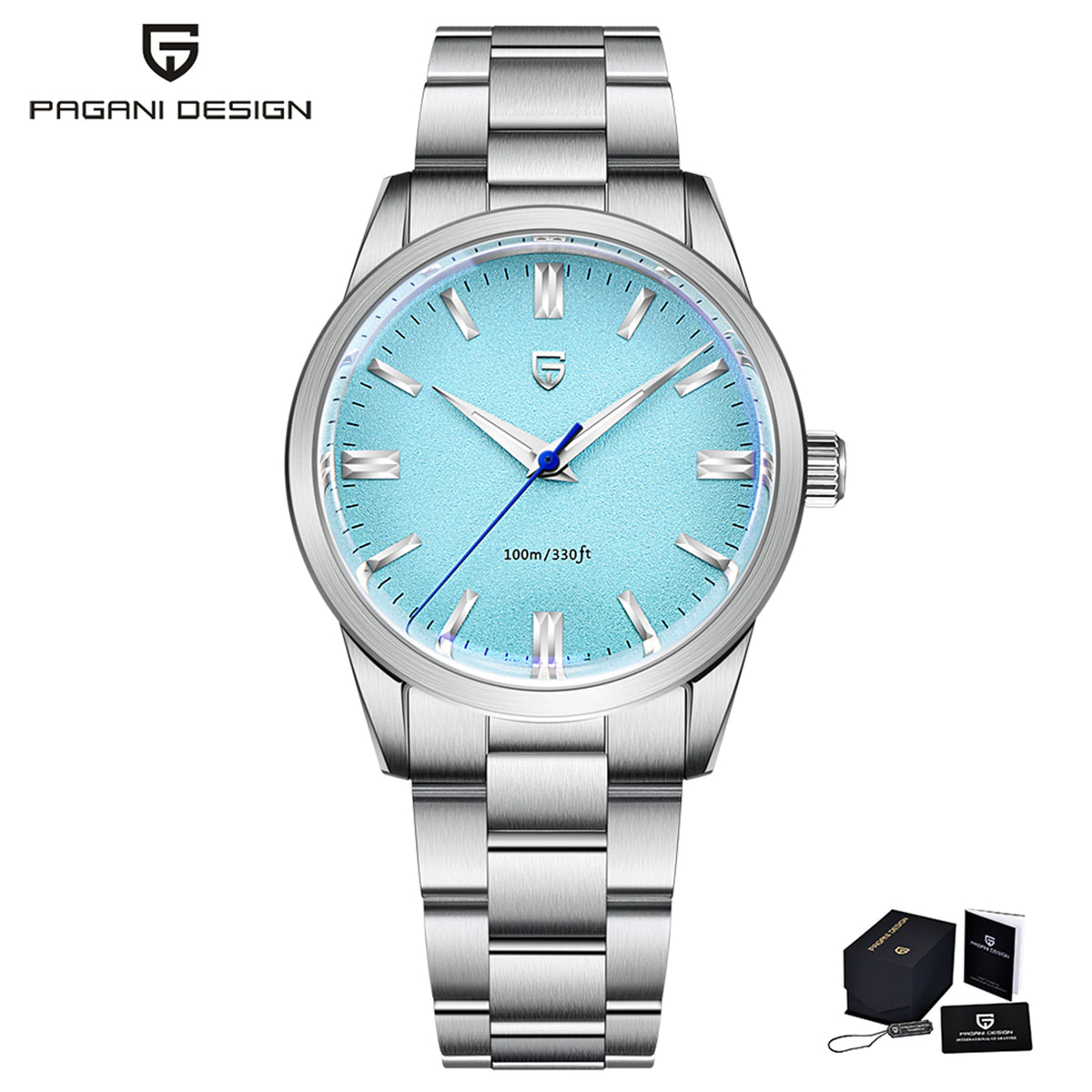 PAGANI DESIGN Men's Quartz Watch With Sapphire Crystal Stainless Steel