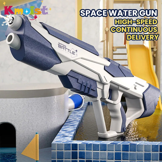 Kmoist Electric Water Gun Fully Automatic Rechargeable High Speed Space Theme Toy For Kids 6 To 14