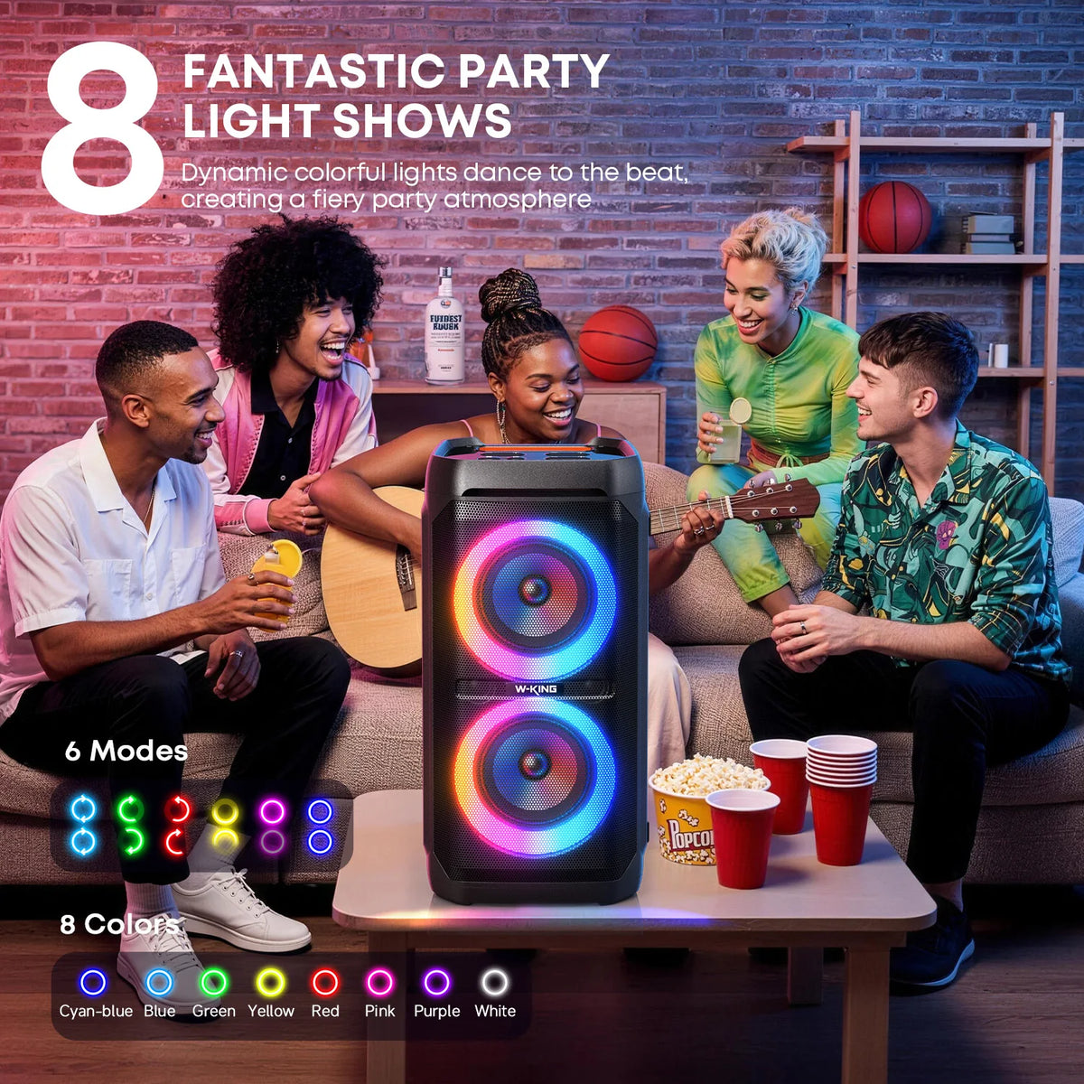 W-KING T11 Portable Bluetooth Party Speaker With Waterproof Deep Bass