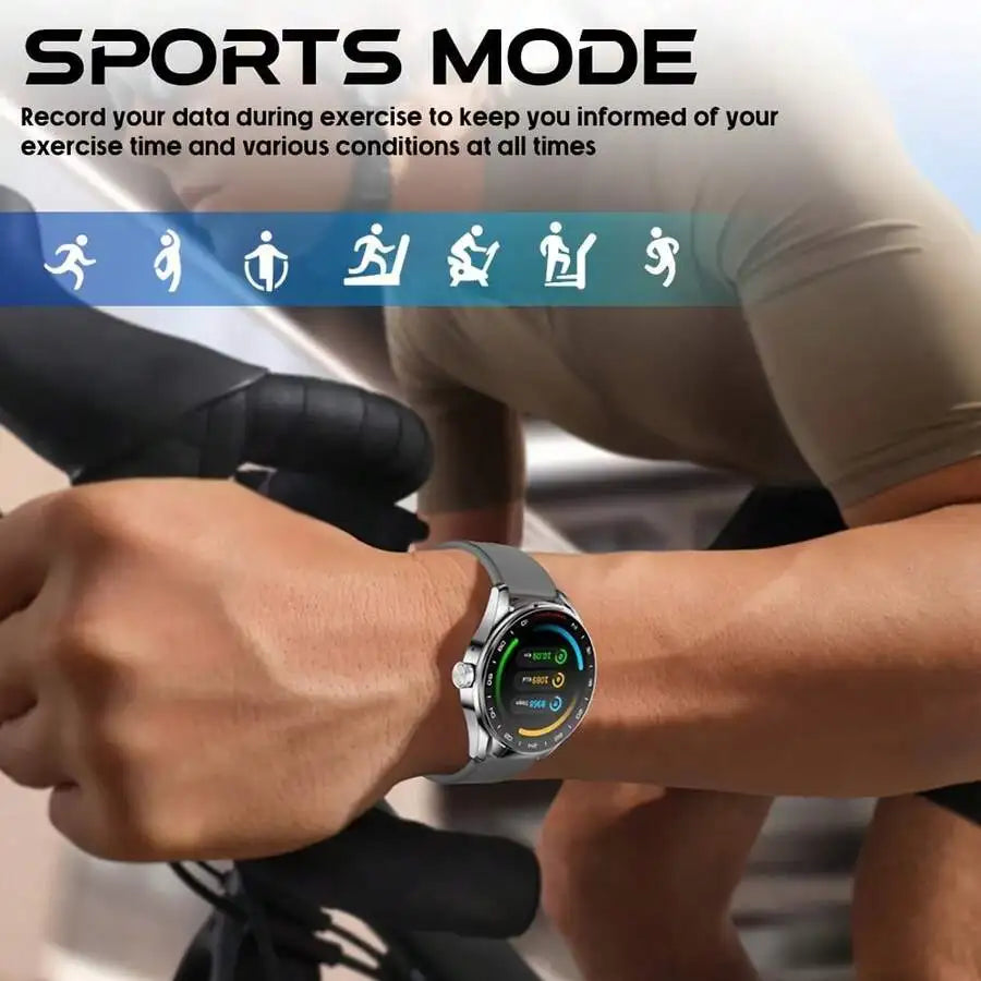 Smartwatch With Earbuds, 1.46-Inch Full Touch Screen, Wireless Voice Calling, Multiple Sports Mode Tracking, Weather Reminder, Message Reminder, DIY Watch Face, Smart Watch For Android And IOS