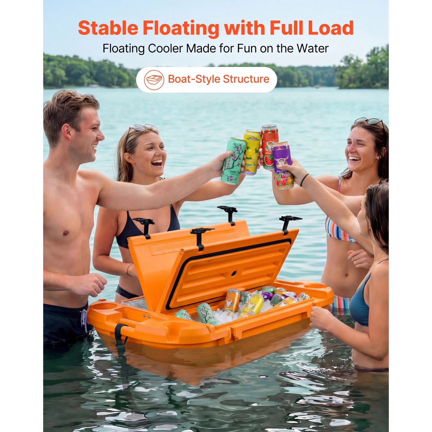SucceBuy Floating Cooler Amphibious Ice Chest for Land and Water
