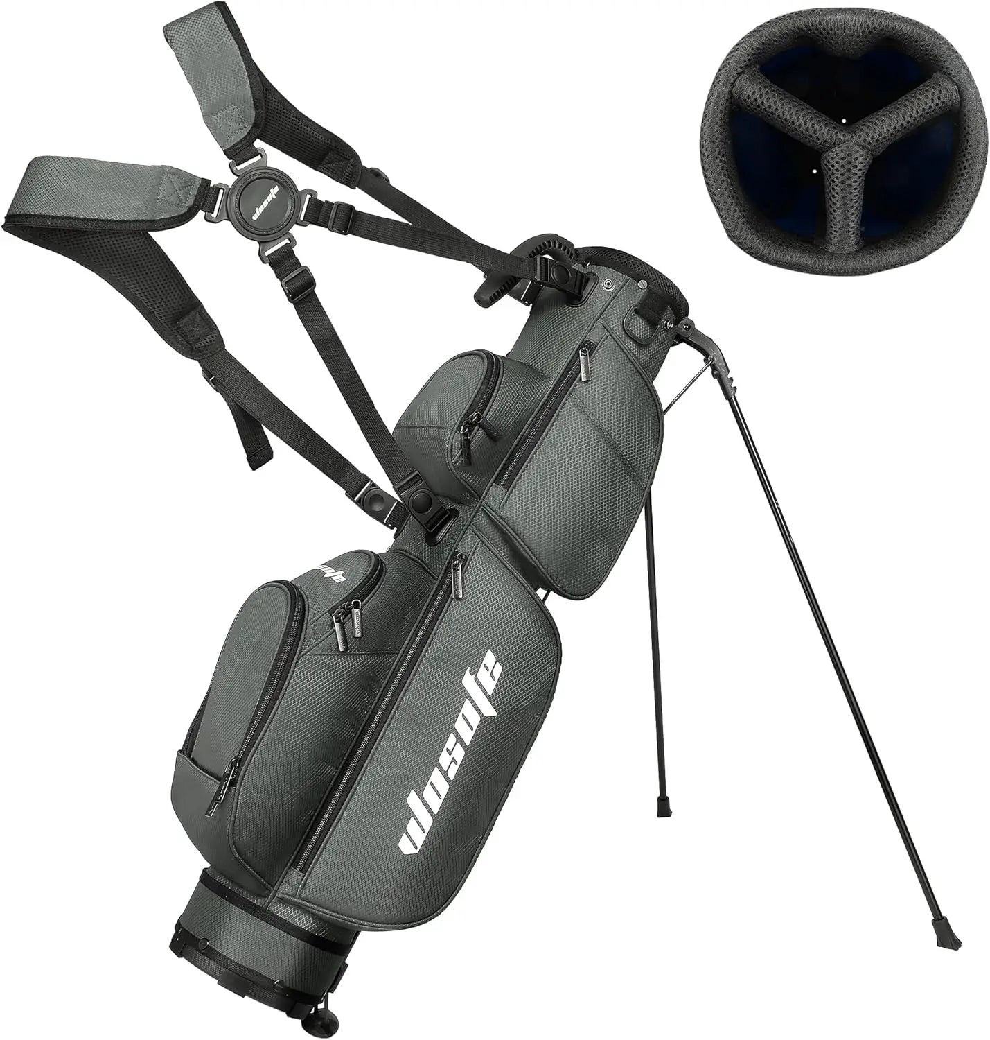 Wosofe Lightweight Golf Stand Bag With Three Way Club Dividers