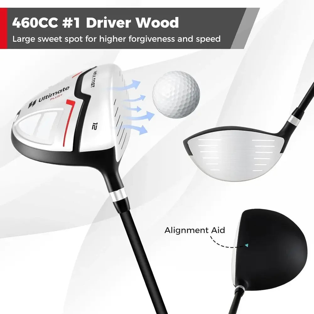 Women's Golf Club Complete Set With Driver Irons Putter Bag