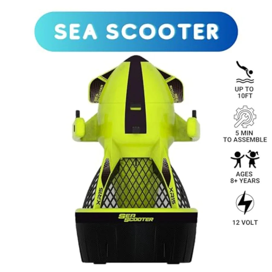 Underwater Sea Scooter for Adults With GoPro Mount ABS Plastic 12V Battery Powered Ocean Pool Diving Scooter