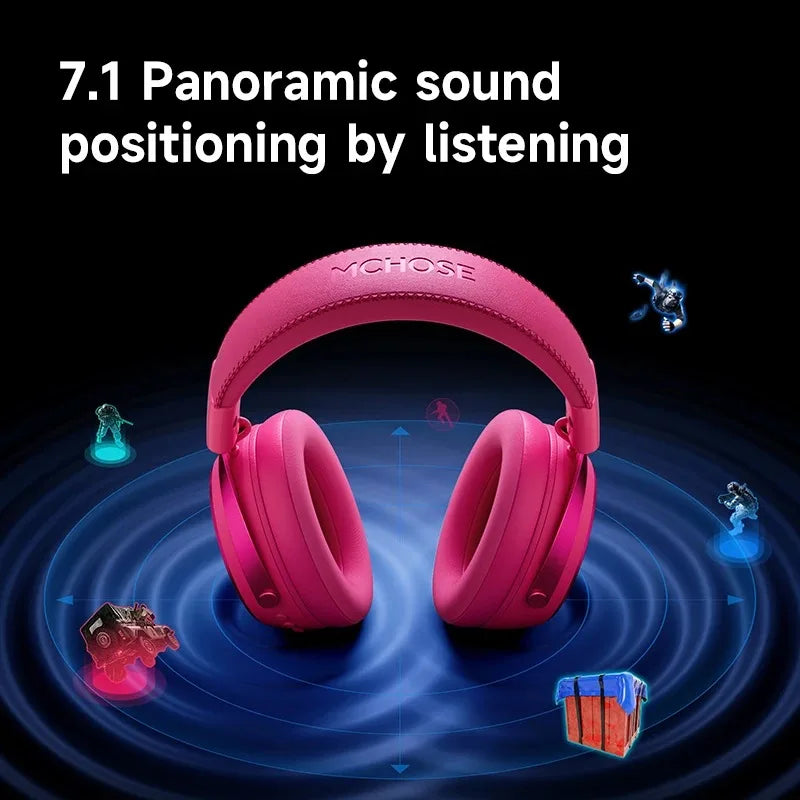 MCHOSE X9 Wireless Gaming Headset 7.1 Surround Sound Bluetooth 5.3