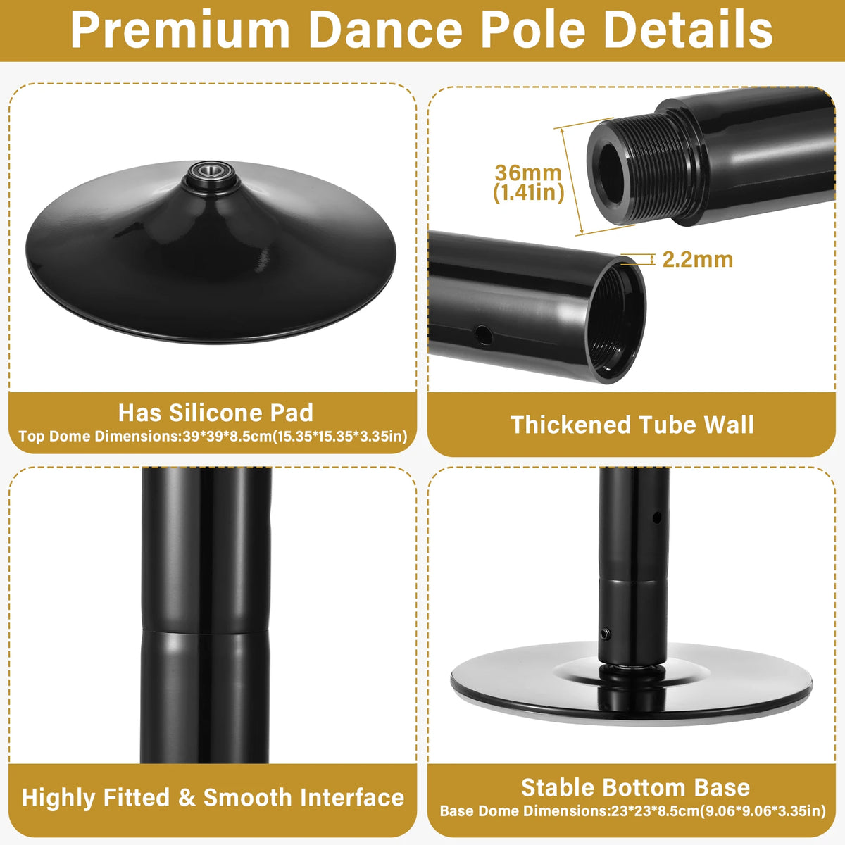 Portable Removable Dance Pole for Home Fitness and Training