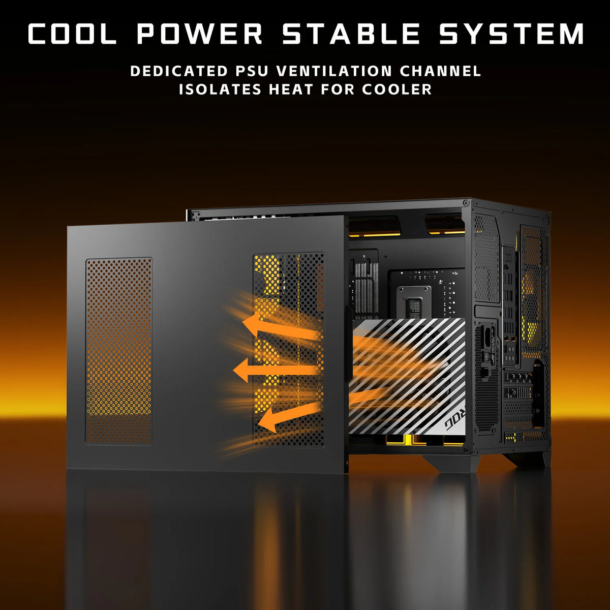 Gaming PC Case With Tempered Glass And Three ARGB Fans
