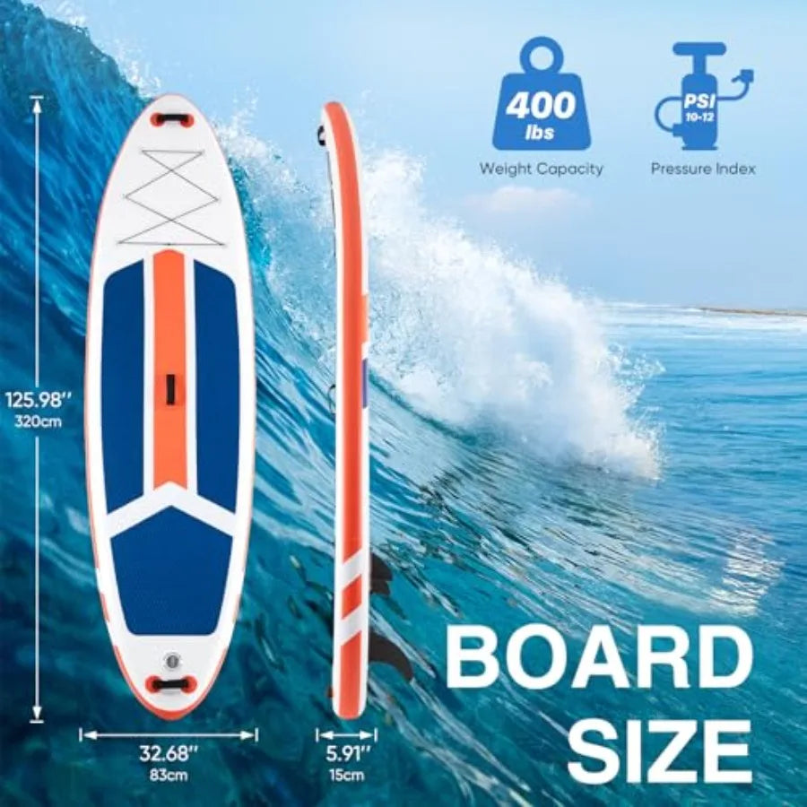 Inflatable Stand Up Paddle Board PVC Drop Stitch Ultra Wide Stable For Outdoor Water Sports Beginners