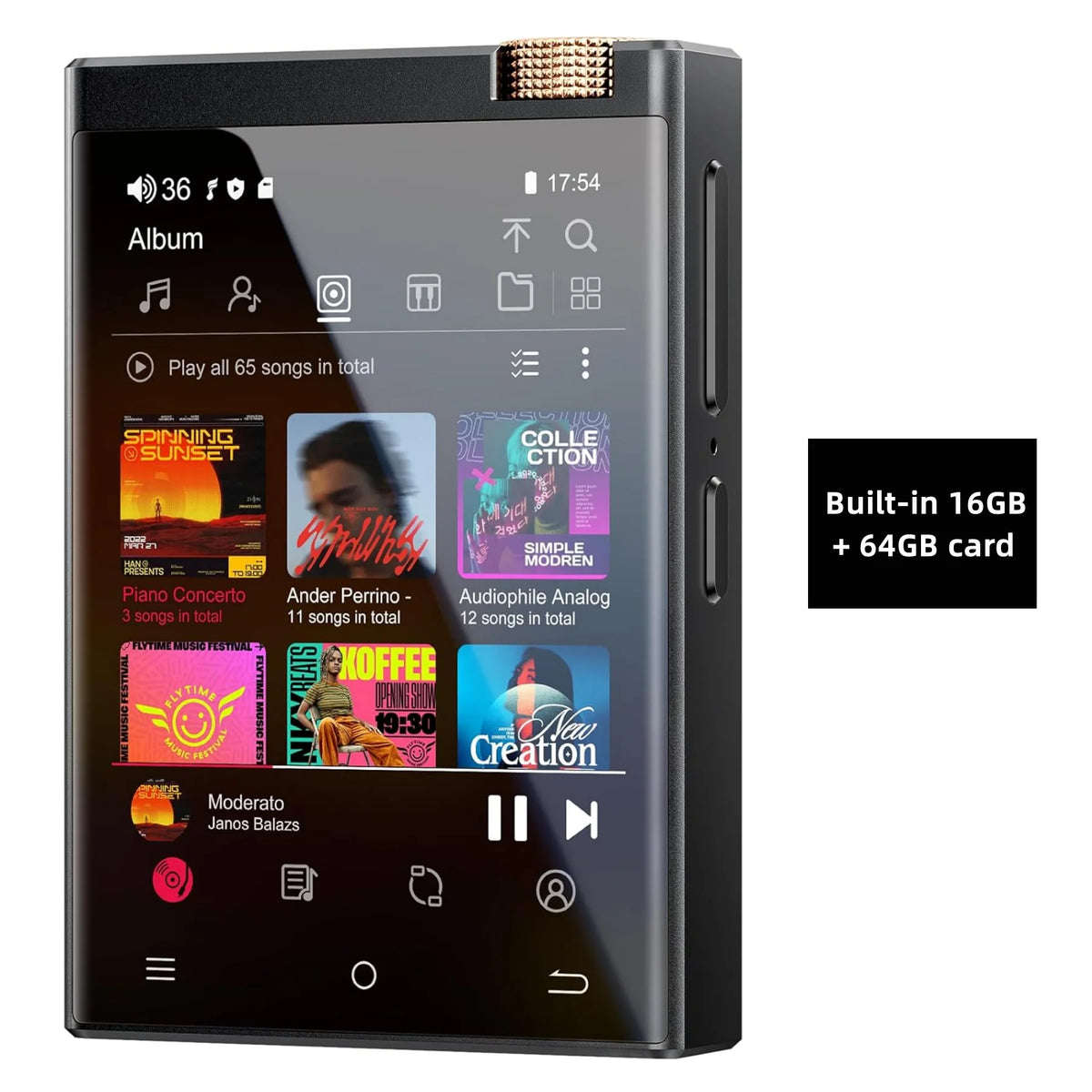 Oilsky Bluetooth MP3 Player With WiFi And Lossless DSD Audio