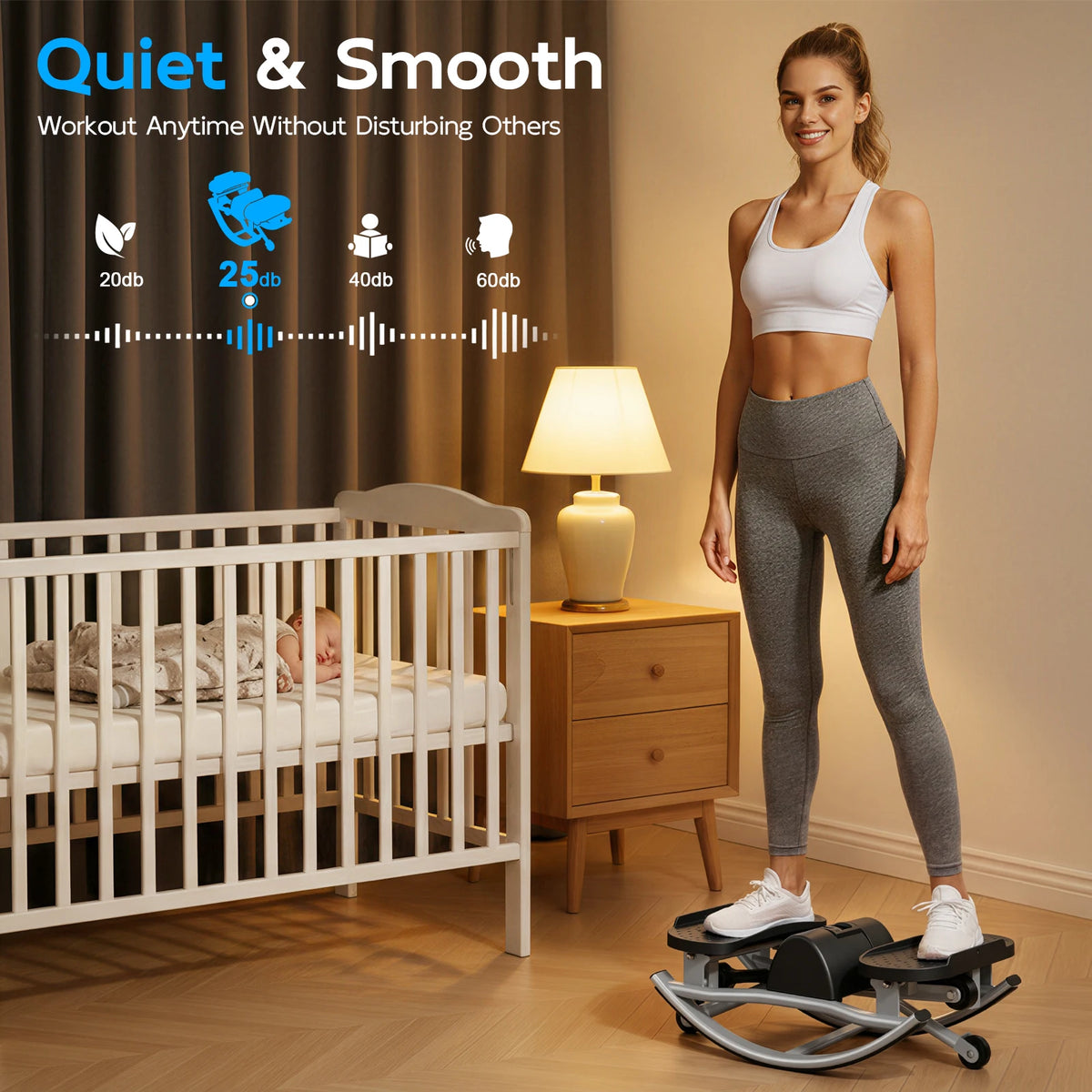 Twist Stepper Machine with Resistance Bands and Digital Display
