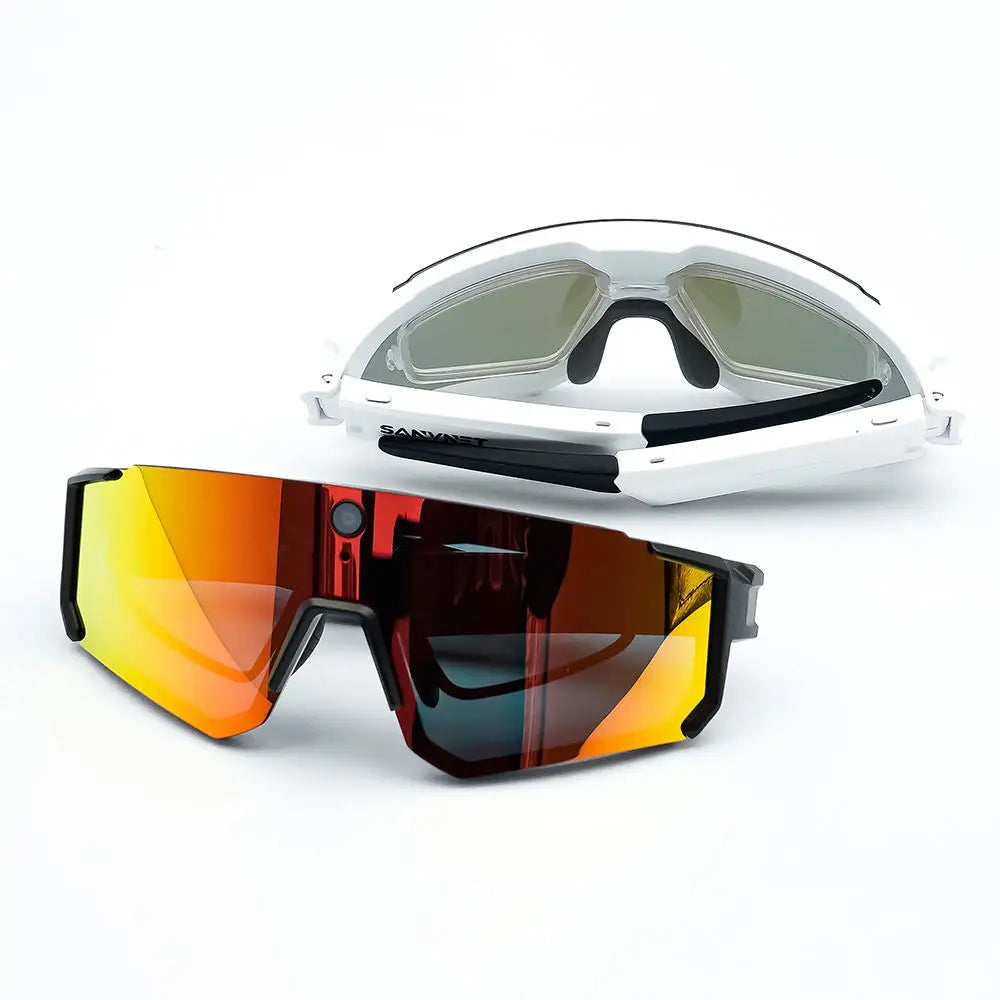 Road Cycling Smart Sunglasses With Camera 8MP Polarized Lenses AI Translation