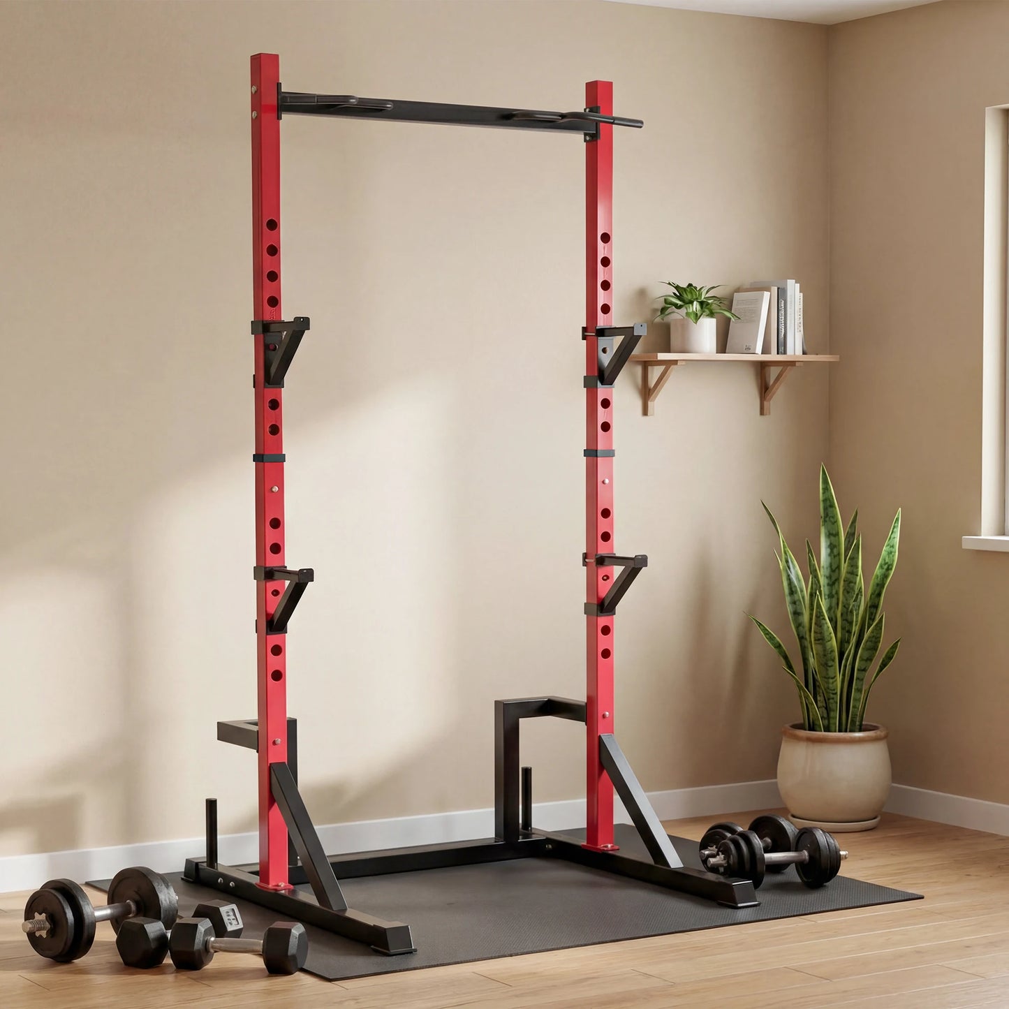 KERDOM Multifunction Power Rack With Pull Up And Dip Station