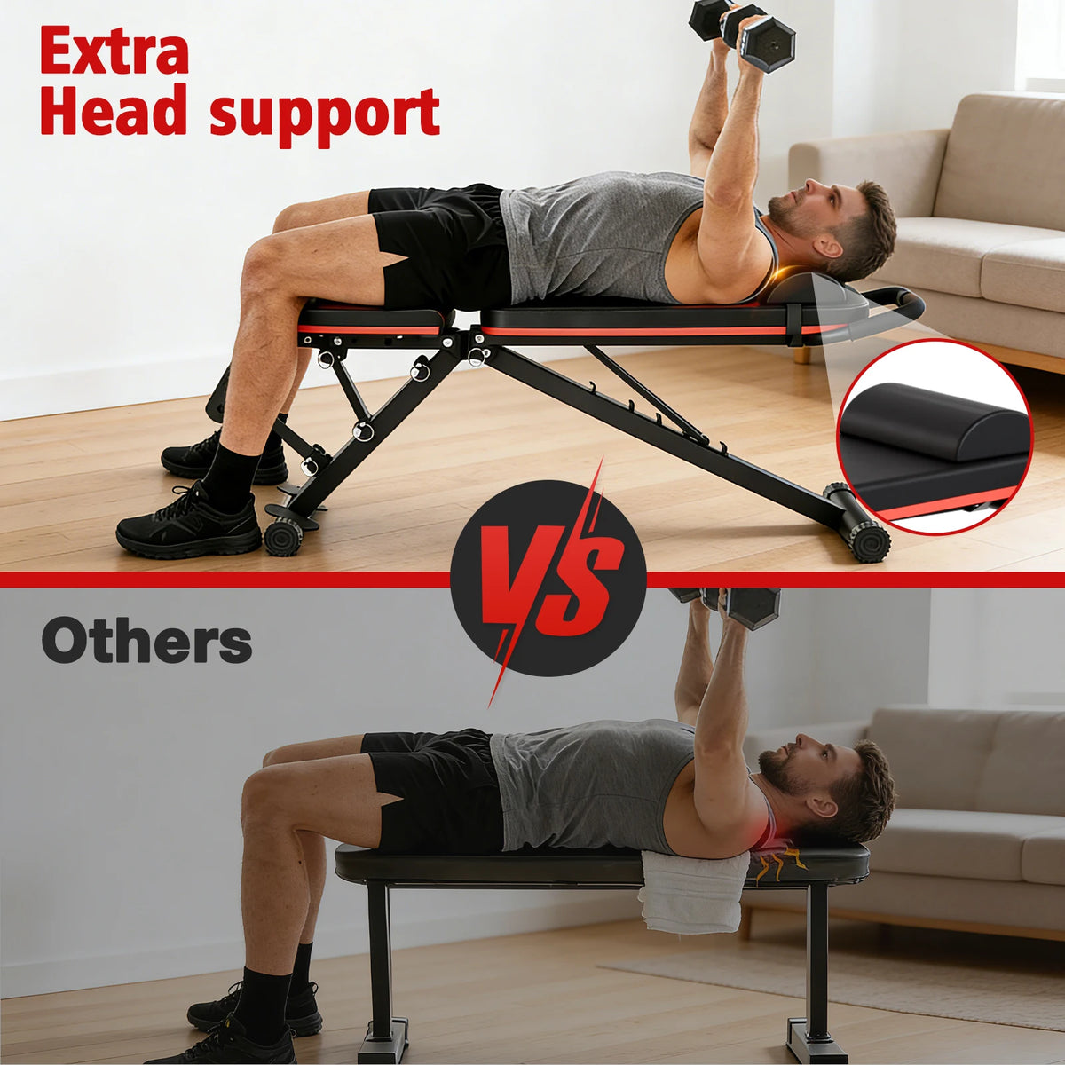 Foldable Adjustable Weight Bench for Full Body Strength Training