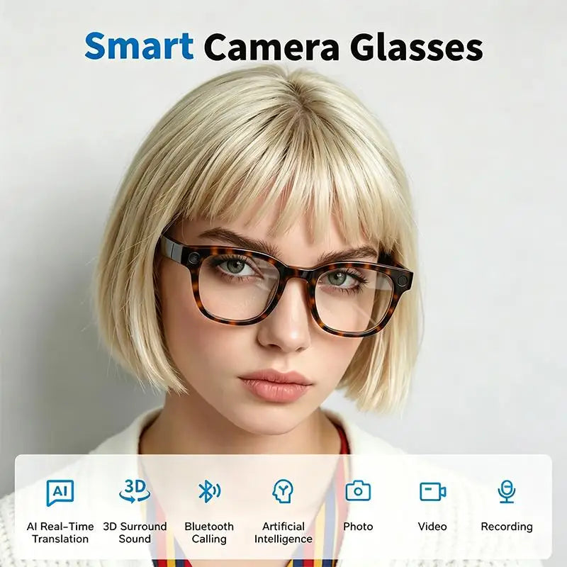 AI Smart Glasses 13MP True 4K Photoshoot And 2K Video