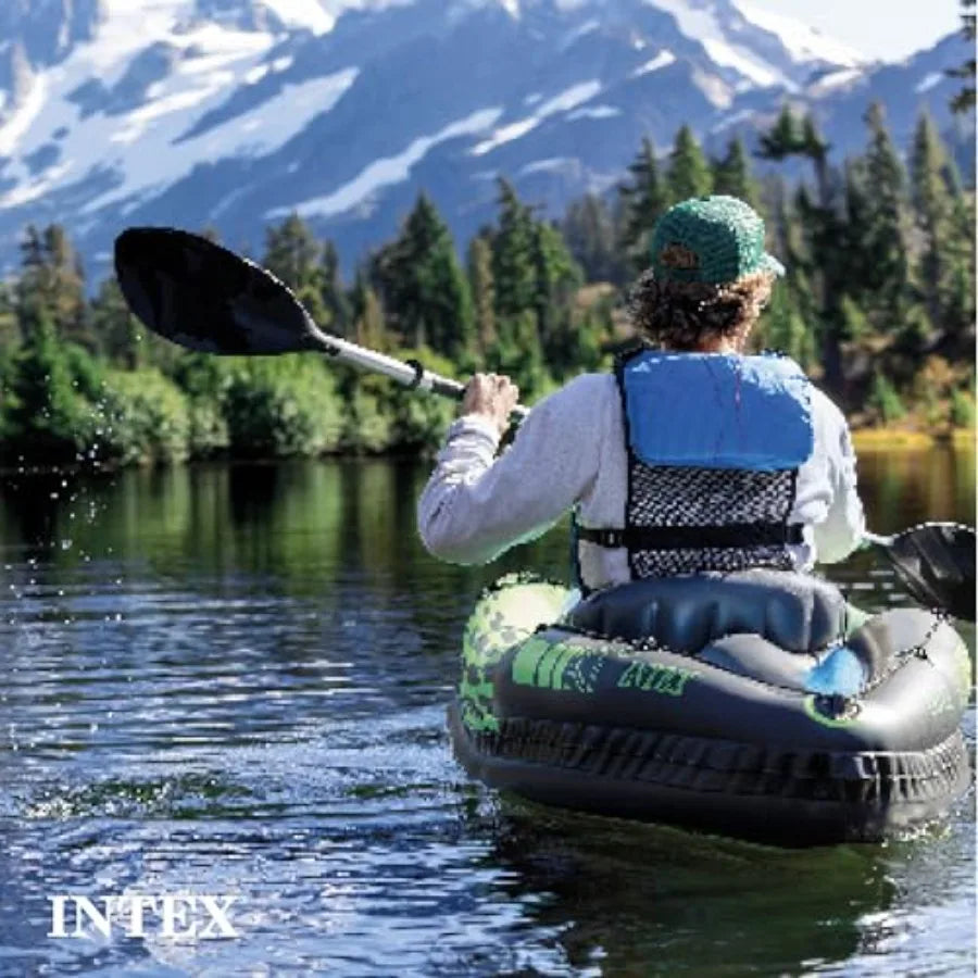 Inflatable Kayak Ultra Durable PVC For Outdoor Water Sports With Adjustable Seat Backrest Outdoor Adventurers
