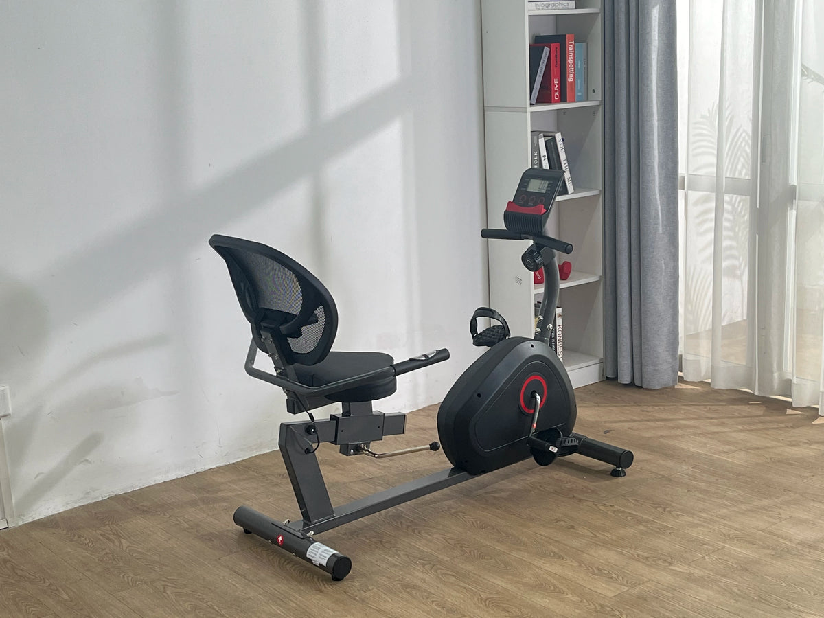 Recumbent Exercise Bike With Quiet Eight Level Resistance for Home
