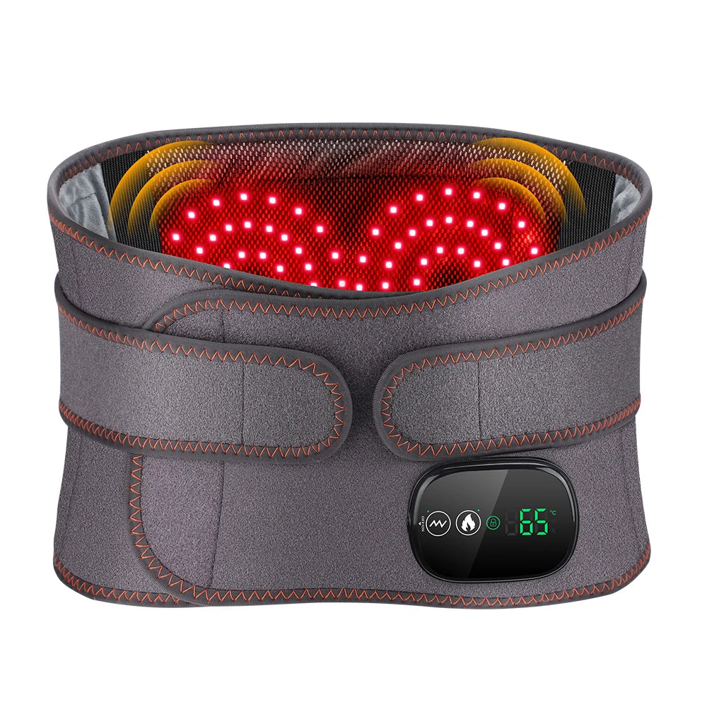 PASTSKY Electric Heating Waist Belt Massager With Red Light Therapy And Vibration For Busy Professionals
