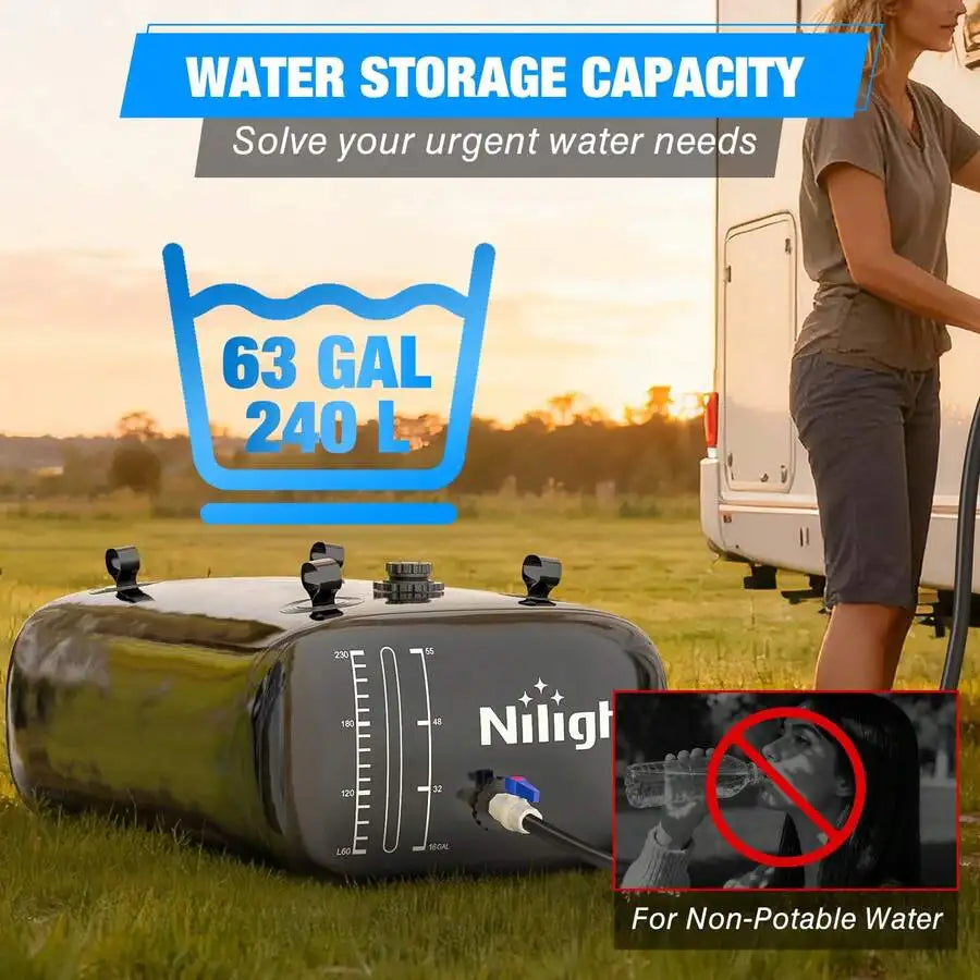 Nilight Water Storage Bladder RV Potable Camping Collapsible Container