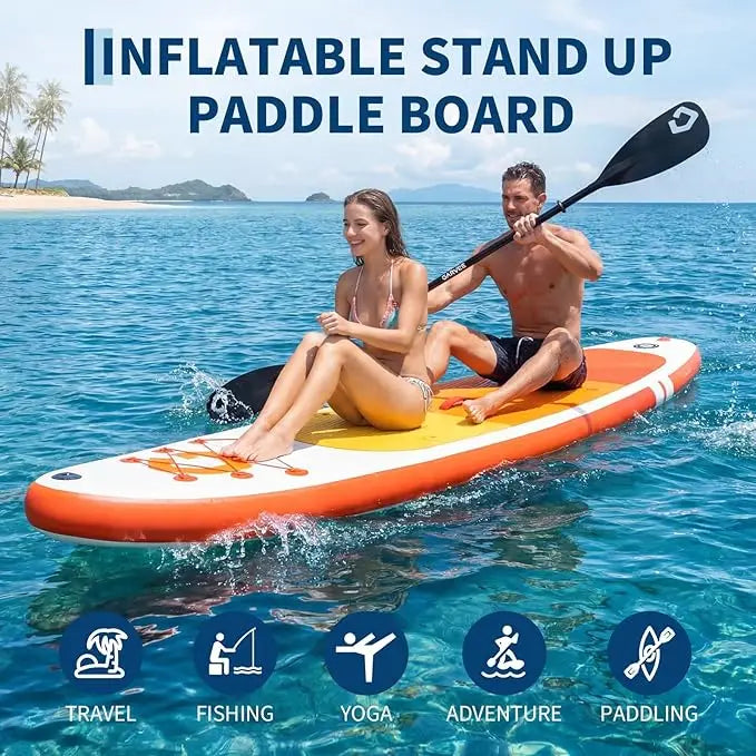 Inflatable Stand Up Paddle Board With Full SUP Accessories 2 In 1 Paddle And Stable Non Slip Deck For Adults And Youth