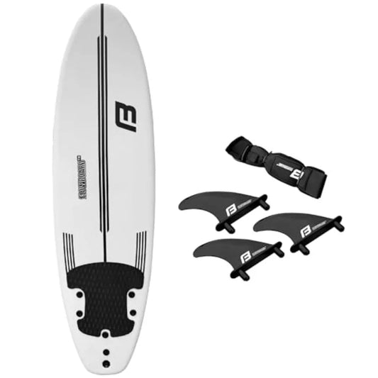 Flowboard Surfboard 7ft Foam Softboard For Adults Beginners To Intermediate Includes High Performance Traction Pad