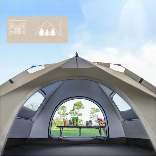 Pakicetus Outdoor Sunshade Camping Tent for 3 to 4 People Two Doors