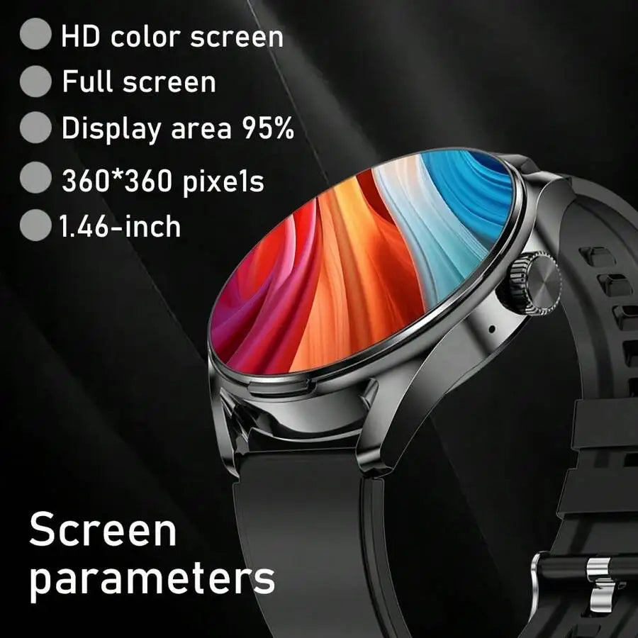 Smartwatch With Earbuds, 1.46-Inch Full Touch Screen, Wireless Voice Calling, Multiple Sports Mode Tracking, Weather Reminder, Message Reminder, DIY Watch Face, Smart Watch For Android And IOS