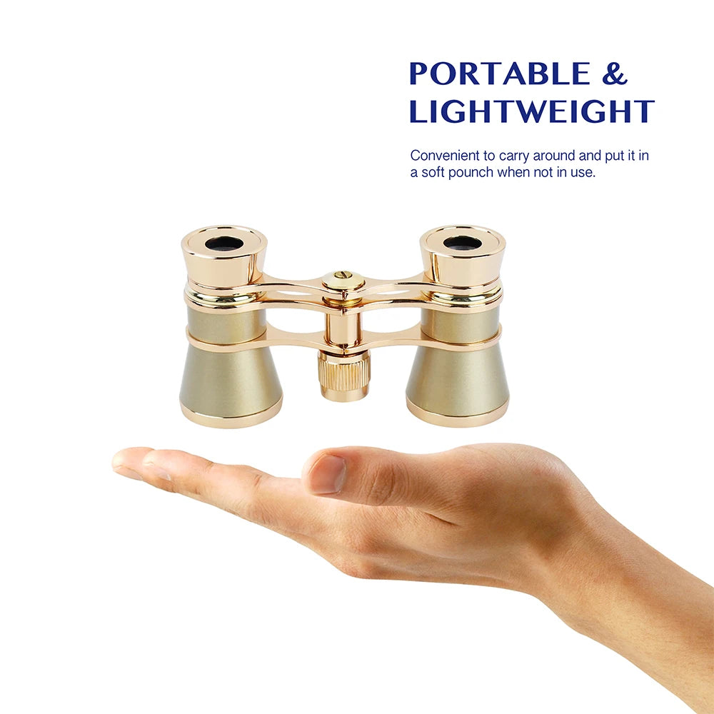 Opera Glasses Binoculars 3X25 Theater Glasses Mini Compact With Chain
