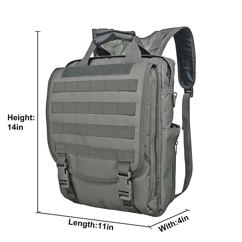 LQARMY Molle Laptop Bag Tactical Messenger Backpack Outdoor Use