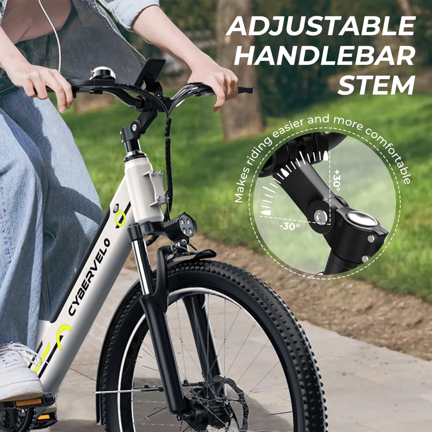 CYBERVELO Urban Commute Ebike Electric EK2 48V 1000W Motor
