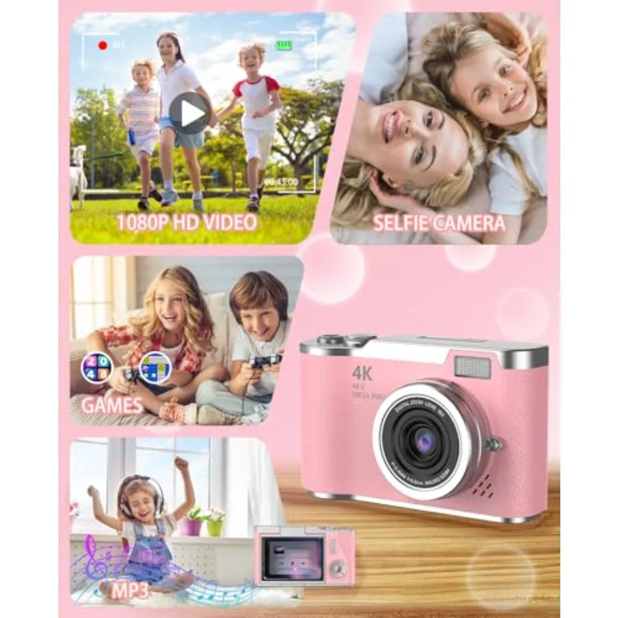 4K Digital Camera With 48MP 1080P Video And Flip Screen