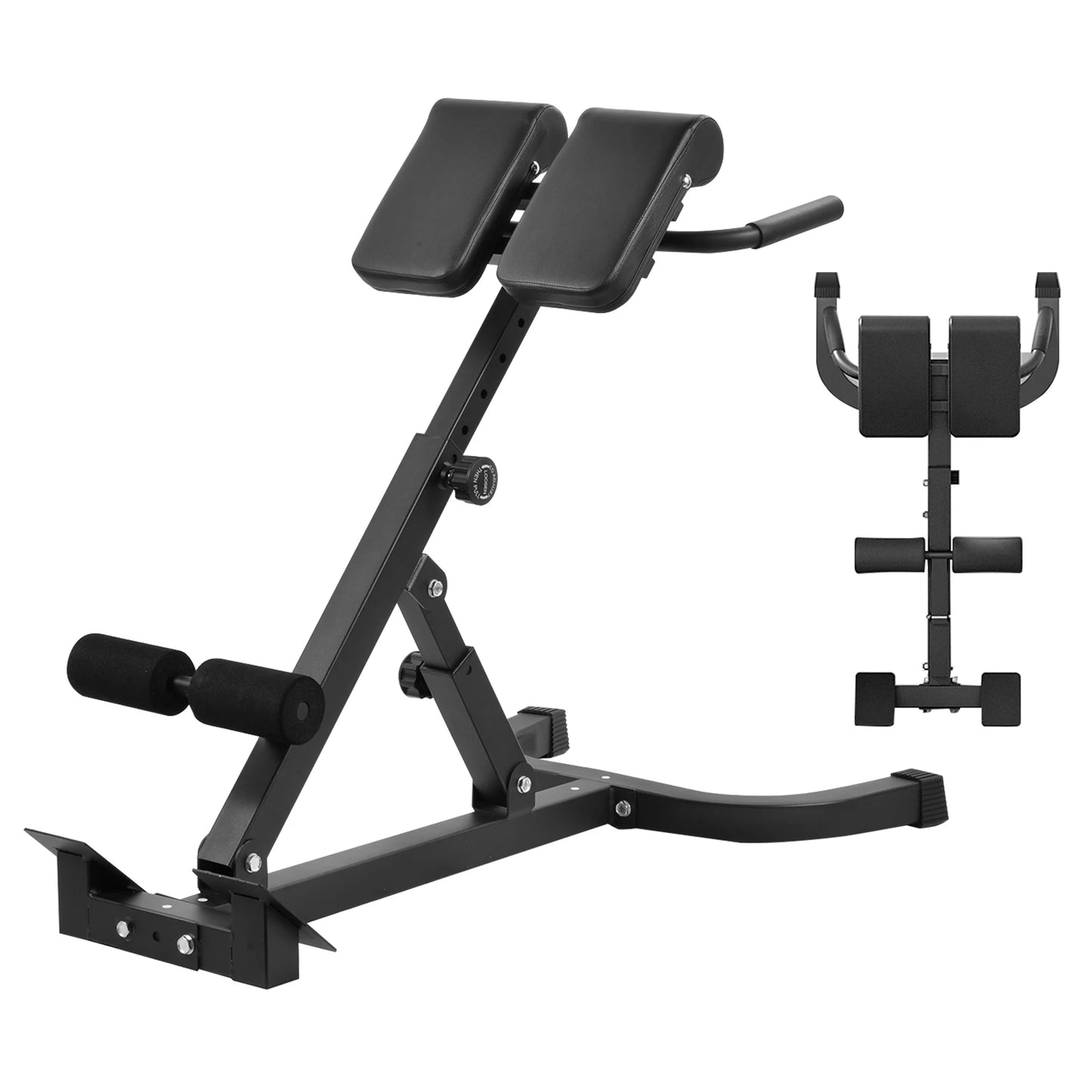 Foldable Adjustable Roman Chair Hyperextension Bench For Home Gym