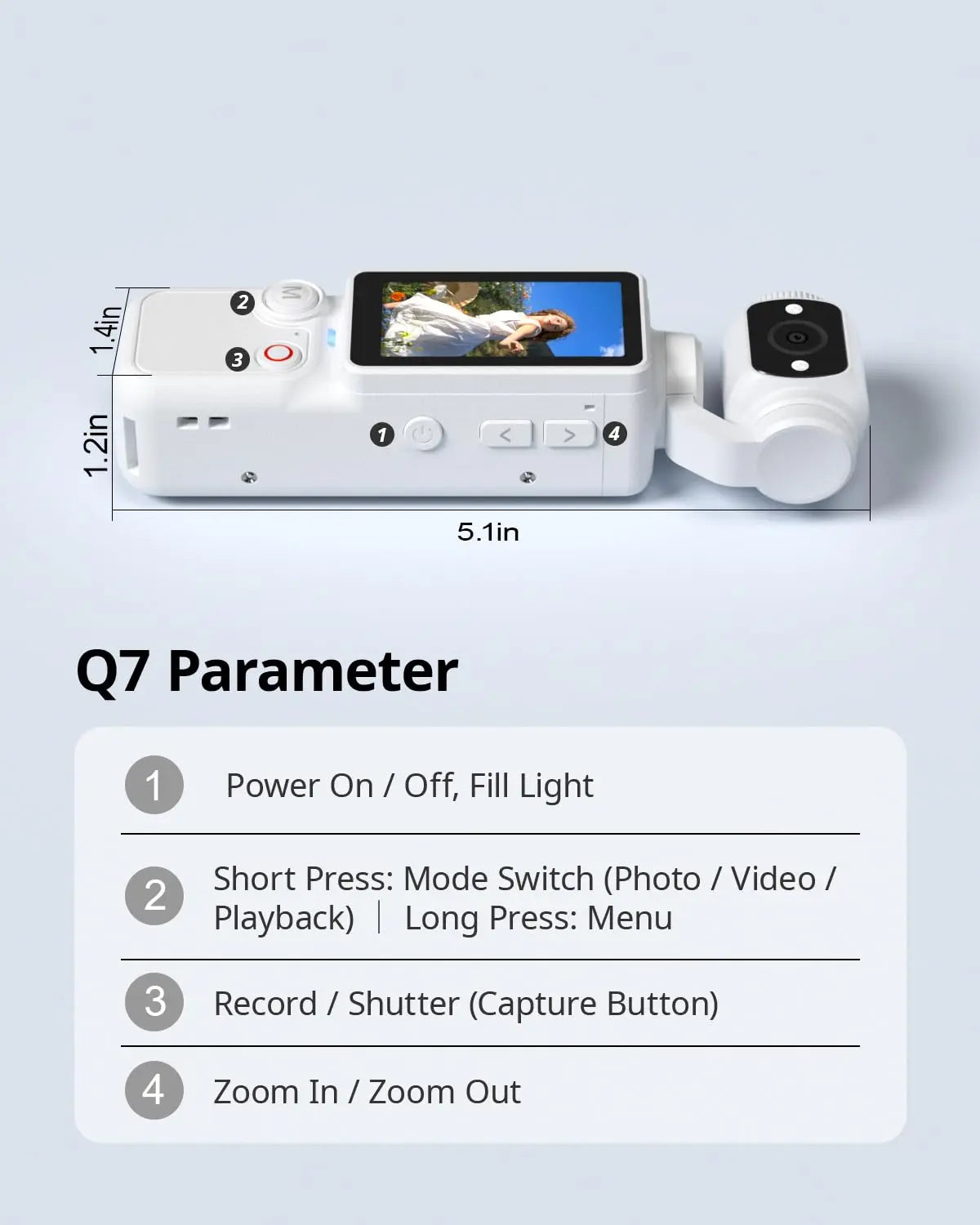 W&O Portable 1MP Camera With 4K Video And 16x Zoom