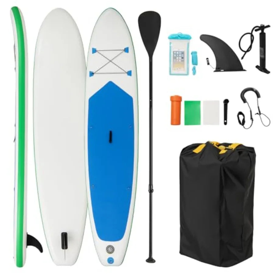 Inflatable Stand Up Paddle Board Ultra Stable 11ft Long 30in Wide Durable PVC For Beginners