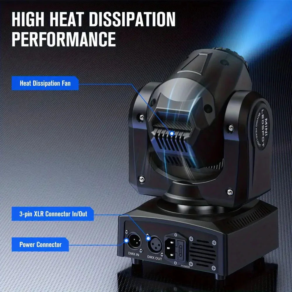 80W LED Moving Head Light DMX512 Gobo Beam Stage Light