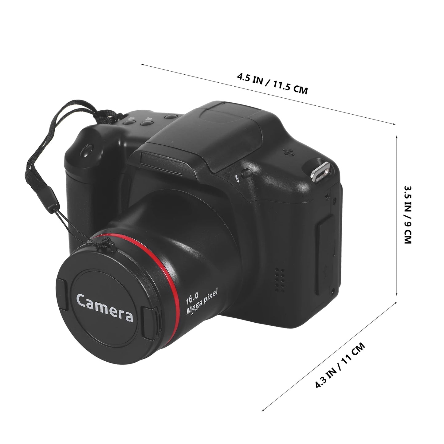 Mini 1080P Vlog Camera With 2.4 Inch LCD Screen 16X Digital Zoom 4.5-54mm Lens