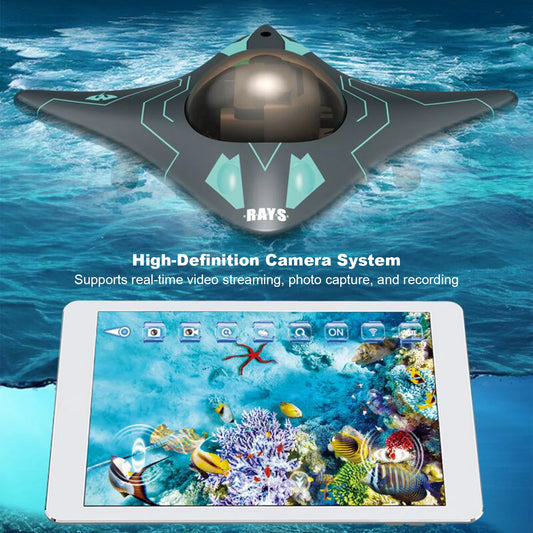 Shunmaii 6 Channel RC Boat Submarine With Camera Underwater Remote Real Time Photography For Kids