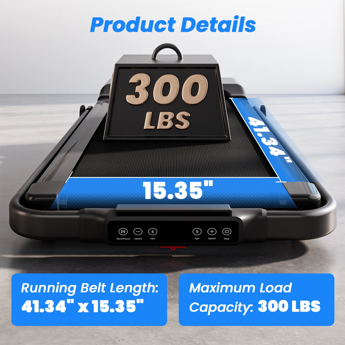 Superun 3.0HP Foldable Treadmill With Incline Handle And Remote Control