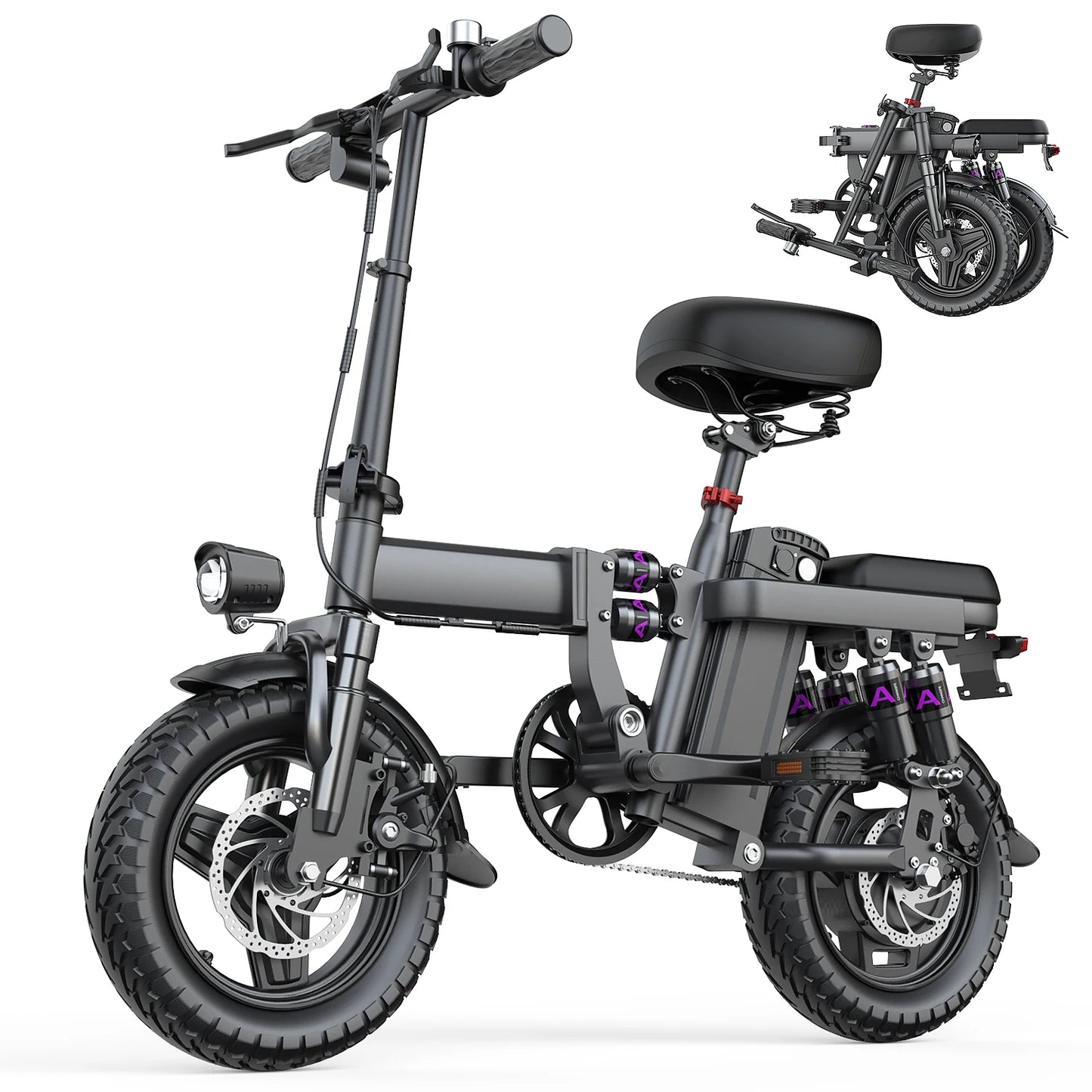 UPlee GE5 Electric Bike For Adults With 500W Peak Motor 48V 15Ah Removable Battery 14 Inch Folding Urban Leisure Ebike