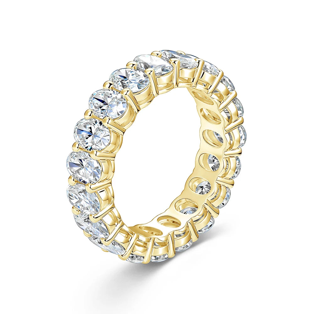 Oxtao Moissanite Eternity Ring 14K Gold Filled Wedding Band