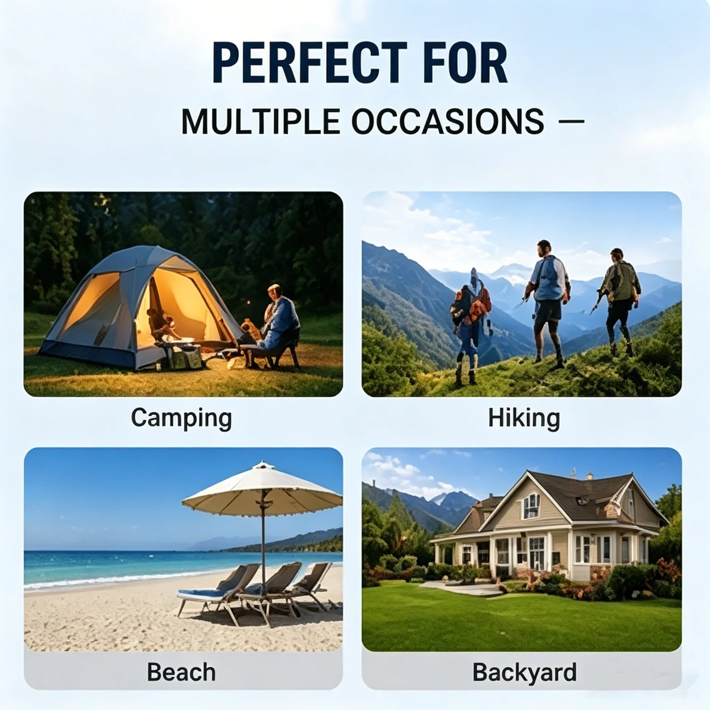 Portable Folding Camping Cot With Thick Mattress And Steel Frame