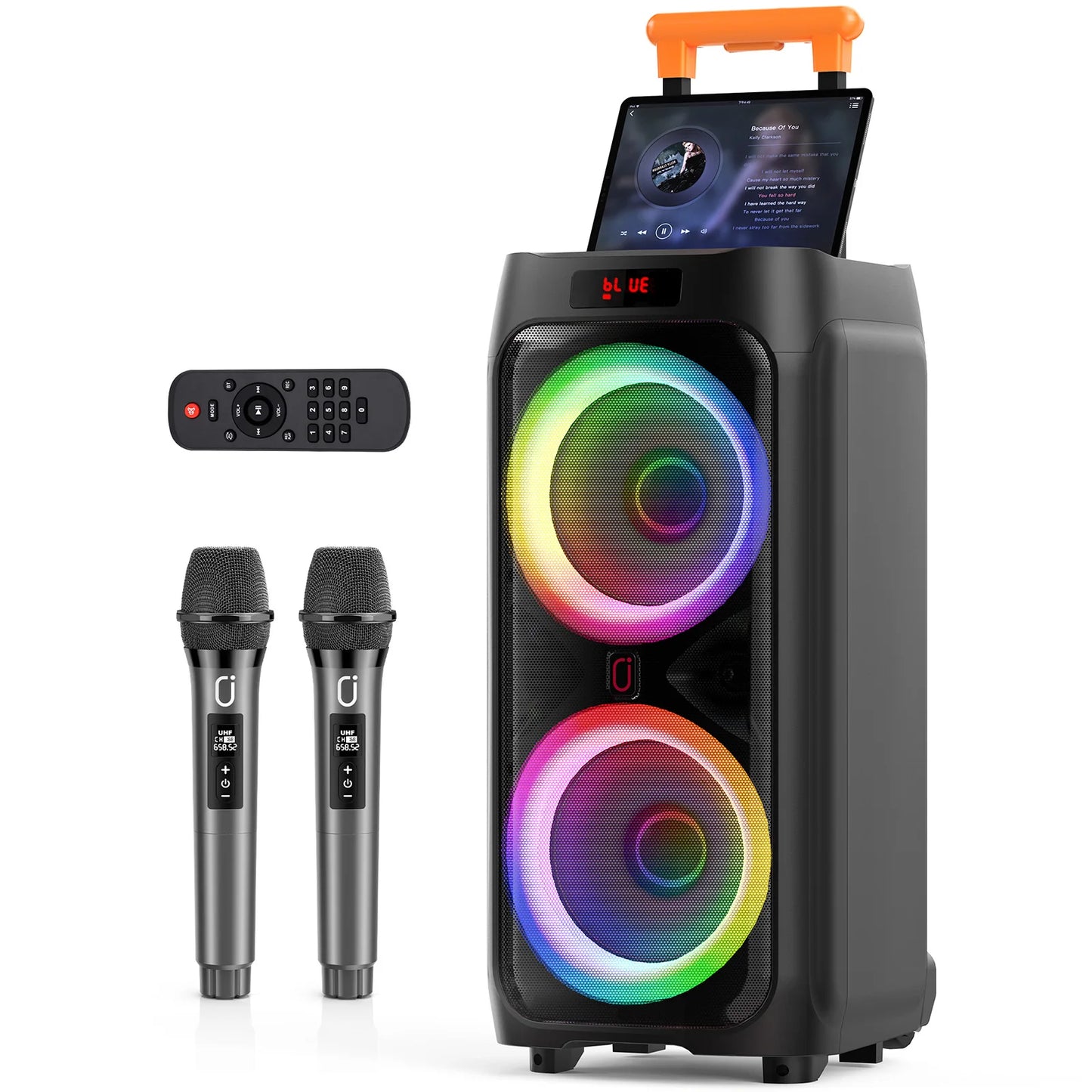 FanFun Karaoke Machine 500W Peak Power With DJ Lights