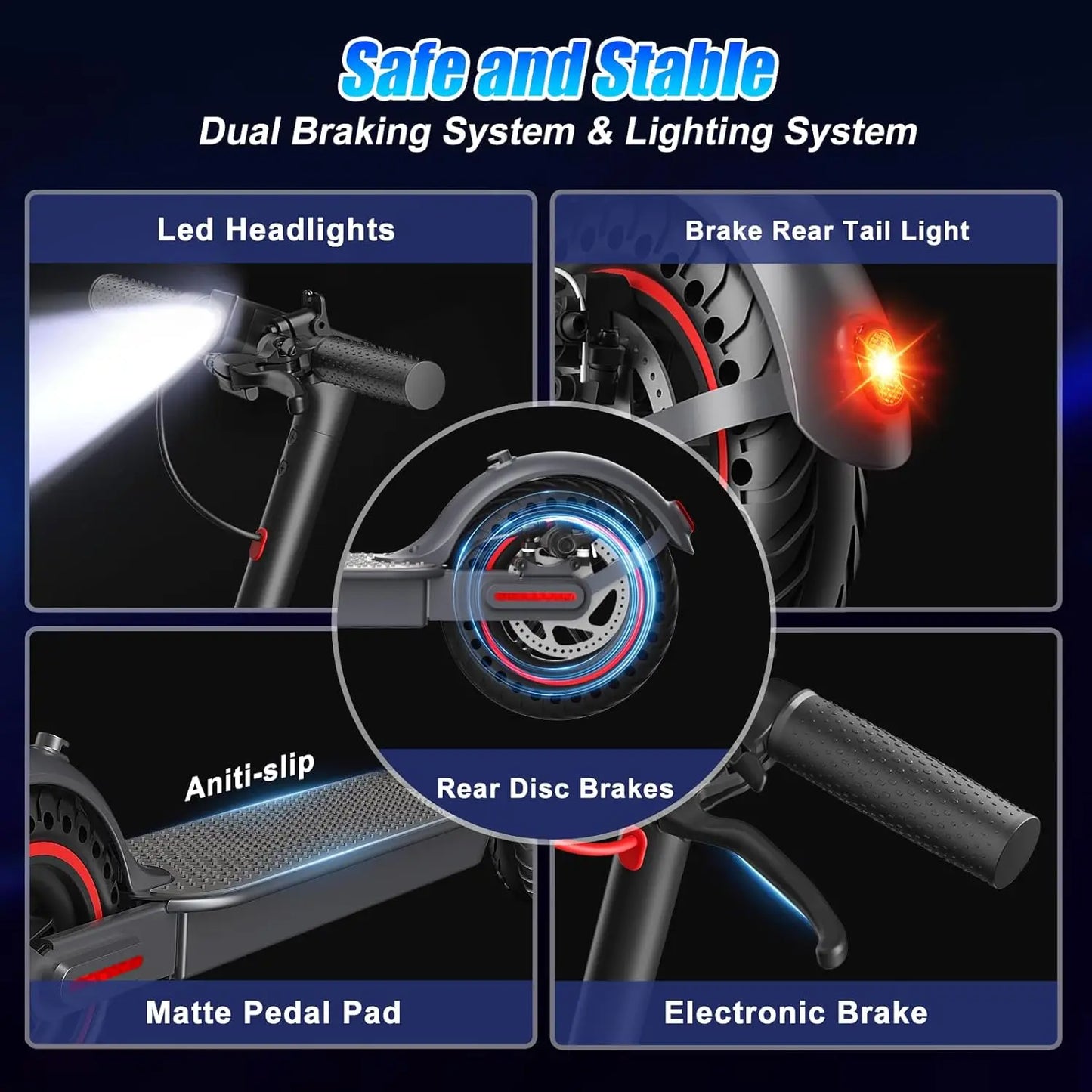 OBX 500W Folding Electric Scooter With App Control And Long Range